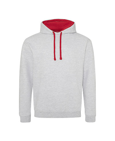 click to view Heather Grey/Fire Red
